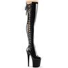 Pleaser FLAMINGO-3050 Blk STR Pat/Blk UK 7 (EU 40)