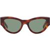 Yves Saint Laurent Occhiali da Sole Saint Laurent SL M94 Havana/Green 53/20/145 donna