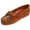 Minnetonka Mocassini Donna Nizhoni Suede Perline, Marrone, 39 EU