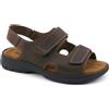 ROBERT 03310 Sandali da Uomo in Nabuk nel Colore Marrone con Strappi Primaverili