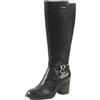 GABYLOU - Modello MARTA - Stivali alti da donna a polpaccio largo 2XL - Doppia suola rimovibile, tacco di 7,5 cm - Chiusura con zip YKK - Eleganza e comfort ideali per outfit cittadini e chic
