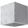 SOLLUX lighting Quad Lampada da parete | Design moderno con paralume rettangolare | In cemento con lampadina G9 sostituibile, 1 x 40 W | Cemento, 10 x 12 x 10 cm