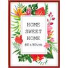MG Design Cornice 60x80 cm- colore Rosso, in legno, con vetro acrilico - da appendere in verticale o in orizzontale, senza sfondo, per foto, poster, puzzle