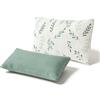 VEGOATY 2 mini cuscini per dormire, 28 x 18 cm, morbido e traspirante, piccolo cuscino per adulti e animali domestici, ideale per collo, polso, lombare e supporto al ginocchio (verde)
