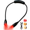 Lamptobe Lampada da Collo 670nm Rossa per Lettura a Letto, Luce da Lettura Ricaricabile USB con 3 Temperature di Colore e Dimmer, Lampada da Libro Portatile per Lettura, Uncinetto, Lavoro a Maglia