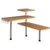 5 five simply smart Mensola angolare in bambù e acciaio inossidabile - Cucina - Bagno o su una scrivania - Ideale per risparmiare spazio, Legno, L. 43,5 x L. 43,5 x H. 39 cm