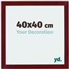 yd. Your Decoration - Cornice 40x40 cm - Vino Rosso Spazzato - Decorativa Parete in Legno con Vetro in acryl - Antiriflesso - 40x40 Cornice - Mura