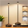 Aoceley Lampade da tavolo a LED senza fili,Lampada da tavolo a batteria | Ricaricabile da 6000 mAh, 3000 K/4500 K/6000 K, dimmerabile senza fili, in alluminio, impermeabile IP54