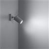 SOLLUX lighting Ring 1 Lampada da parete | Design moderno e minimalista, regolabile braccio e direzione della luce | Lampadina GU10 sostituibile, 1 x 40 W | Acciaio, bianco, 8x16x8 cm