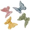 Generic 12 magneti calamite in resina per bomboniera ideali per bomboniere nascita laurea comunione cresima vari soggetti e animali (Farfalle porcellana colorata 6cm)