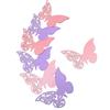 HaimoBurg 100 PCS Segnaposti Segnabicchiere Segnatavolo Perlato Forma di Farfalle Decorazioni per Feste Matrimonio (Lillà/Rosa)