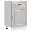 vidaXL Base da Cucina Porto Grigio Sonoma in Legno Multistrato, Mobile Base lavello, Mobile Base Cucina con cassetto, Mobile Base lavello