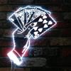 ADVPRO Royal Flush Poker Hand Casino RGB Dynamic Glam LED Sign - Forma tagliata a bordo - Decorazione 3D intelligente - Segnaletica multicolore st06s22-fnd-i0243-c