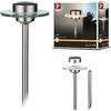 Paulmann LED solare a picchetto Ufo 1x0,2 W Acciaio inox/Trasparente IP44 | Set composto da 1 lampada resistente agli spruzzi d'acqua, Sensore crepuscolare, Bianco caldo 3000K, per giardini e vialetti
