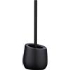 WENKO Set scopino Badi Black, ceramica di alta qualità con finitura opaca, include scopino con testina in silicone ed effetto antiaderente