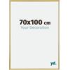 yd. Your Decoration - Cornice portafoto 70 x 100 cm, colore oro, in plastica con vetro acrilico, antiriflesso, cornice 70 x 100 cm