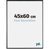 yd. Your Decoration - Cornice 45x60 cm - Nero Lucente - Cornice Decorativa Parete in Plastica con Vetro in acryl - Antiriflesso - 45x60 Cornice - Evry