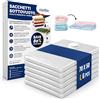 excelux Sacchetti Sottovuoto Vestiti Medio 70x50 - 6 Sacchi Sottovuoto per Piumoni e Abiti- Buste per Sottovuoto Salvaspazio Riutilizzabili - Sacco Medio Resistente per Armadio, Valigia, Trasloco