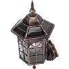 Fdit Lampada da Parete Solare, Applique da Parete per Esterni, Lampada a Lanterna retrò a 3 modalità con Paralume in Vetro Trasparente per Portico Anteriore del Patio del Giardino