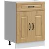 vidaXL Base da Cucina Kalmar Rovere Artigianale in Legno Multistrato, Mobile Base lavello, Mobile Cucina Base con cassetto, Mobile Base lavello