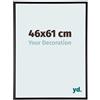 yd. Your Decoration - Cornice 46x61 cm - Nero Opaco - Decorativa Parete in Alluminio con Vetro in acryl - Antiriflesso - 46x61 Cornice - Kent