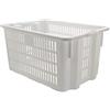 Mobil Plastic cesta per pane - cassa traforata in plastica per alimenti sovrapponibile e impilabile 65 litri con manici - colore bianco neutro