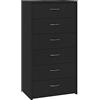 vidaXL Credenza con 6 Cassetti Minimalista Robusta Elegante Madia Armadietto Cassettiera Arredo Casa Nera 50x34x96 cm in Truciolato