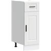 vidaXL Base da Cucina Porto Bianco in Legno Multistrato, Mobile Base lavello, Mobile Base Cucina con cassetto, Mobile Base lavello