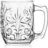 RCR Cristalleria Italiana S.p.a. Linea Tattoo | Bicchieri da Acqua e Cocktail Boccali Moscow Mule in Vetro Moderni Set 6 Bicchieri di Cristallo da 43 Cl