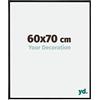 yd. Your Decoration - Cornice 60x70 cm - Nero Opaco - Decorativa Parete in Plastica con Vetro in acryl - Antiriflesso - 60x70 Cornice - Evry