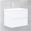 vidaXL Mobile Lavabo Bianco 60x38,5x45 cm in Legno Multistrato