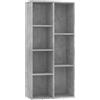 vidaXL Libreria Grigio Cemento 50x25x106 cm in Truciolato