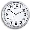 MAUL Maustep Orologio da Parete radiocomandato, Regolazione Automatica dell'ora, Numeri Grandi, plastica, infrangibile, Argento, Diametro 35 cm