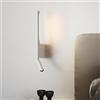 BAUFAS Lampade da parete da comodino 2 teste Lampada da parete orientabile con rotazione di 330 gradi lampada da lettura con interruttore camera da letto matrimoniale minimalista in camera d'albergo nordica