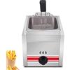 PGKTKCWH Friggitrice a Gas GPL Professionale, friggitrice Commerciale in Acciaio Inossidabile con cestelli e coperchi per friggitrice, per Cucina Domestica di ristoranti Commerciali, monoci