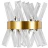 SANGPAO Decorazione domestica moderna Lampada da parete in cristallo Sconce Lampada da parete in cristallo oro nero Lampada da parete per corridoio interno Bagno Lampada da parete vintage per comodino
