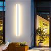 AMMZUZ Bianco Lunga Barra Applique da Parete Esterno Interno Dimmerabili Lampada da Parete con Telecomando LED Luminosità Regolabile Moderno Luce Alluminio IP65 Corridoio Giardini Veranda Garage (80cm 46W)