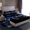 Loussiesd Set di lenzuola per cuffie Gamepad Note Melody Music Bedding Set Gamepad Gamer lenzuola con angoli 3 pezzi include 1 lenzuolo e 1 lenzuolo piatto con 1 federa