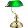 Globo Nostalgia antica lampada da tavolo retrò lampada da banchiere lampada da tavolo verde antico 2491K