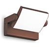Ideal Lux SWIPE Lampada LED da parete per esterno Down Caffè, 3000K, IP54