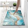 Hixingo Tappeto da Bagno in Diatomite, Tappeto Bagno Cucina Antiscivolo, Motivo Marmo Colorato Tappetino Assorbente e Asciugatura Rapida, Tappetino per Doccia e Ingresso (50x80cm,Oro Blu 1)