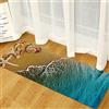 Morbuy Tappetino per Porta Ingresso, Zerbino Stampa Mare 3D, Antiscivolo, Lavabile, Morbido, per Interni Ed Esterni, per Bagno, Cucina, WC, Balcone (Guscio di Stelle Marine,40x120cm)