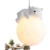 HELCEKOU Lampadario, Lampadari a sospensione a forma di animale per camera da letto, Illuminazione rotonda moderna, Lampadario per cameretta dei bambini, Lampadario stravagante, Arredamento giocoso, per la ca