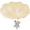 LLXDFUU Plafoniera a forma di nuvola bianca che oscura la stanza dei bambini vicino alla plafoniera con telecomando Lampadario moderno a sospensione a forma di orso per bambini Camera da letto Soggior