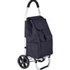YEAHLEE Borsa Carrello Spesa Borse Spesa per Carrello Impermeabile Pieghevole Borsa di Ricambio per Carrello Della Spesa(Nero)