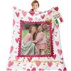 Easycosy Coperta Personalizzata con Foto, Plaid personalizzato con Foto in Flanella, Coperte Personalizzate, Idee Regalo 2026 per Donna, Consegna media entro cinque giorni(1foto-2)
