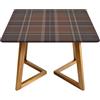 Morbuy Impermeabile Tovaglia Piazza con Bordo Elastico, Motivo a Griglia Colorato Copertura per Tavolo da Cocktail, Antimacchia Topper Cap per Sala da Pranzo, Picnic (Caffè,100x100cm)