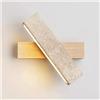 SJHPZG Applique da Parete a LED in travertino Quadrato Interni Rotazione a 180° Lampada da Parete in Pietra Naturale Luce Calda 3000K Moderna Lampada da Parete in Legno per Bagno