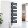 EMKE Scaldasalviette Elettrico con Elemento riscaldante wifi termostatato,1599x500mm 1000W，Pannello Asciugamano Elettrico con Asta di Riscaldamento con Timer,Antracite