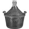 Home Damigiana con Cesto, Vetro/Plastica, Grigio Scuro, 15 litri